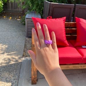 Cute purple flower ring